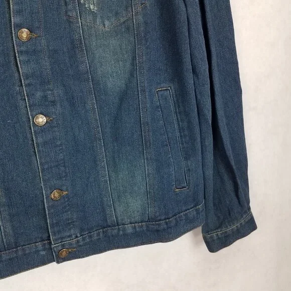 NEW Alliance Men's XL Cotton Denim Jacket in Cowboy Blue NWT - Picture 3 of 10